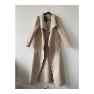 Retry little thing stone maxi length oversized waterfall coat
